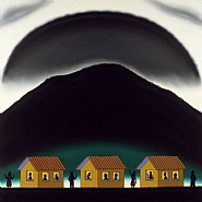 Roger Brown - Half Dome and Mount Rincon with California Houses (Paintings) h: 48 x w: 48 in / h: 121.9 x w: 121.9 cm