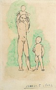 Jeune homme et enfants