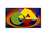 Al Held - Auriga II (Paintings) h: 48 x w: 84 in / h: 121.9 x w: 213.4 cm