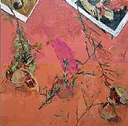 Manny Farber - Pomegrante: for Duccio (Paintings) h: 19 x w: 19 in / h: 48.3 x w: 48.3 cm