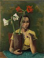 Mädchen mit Amaryllis