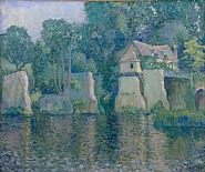 Theodore Earl Butler - The Old Bridge in Vernon (near Giverny) (Paintings) h: 22.5 x w: 28.8 in / h: 57.2 x w: 73.2 cm