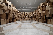200 prepared dc-motors, 2000 cardboard elements 70x70cm