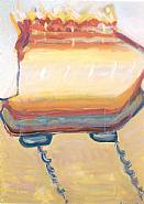Maria Lassnig - Light Boat (Paintings) h: 200 x w: 145 cm / h: 78.7 x w: 57.1 in