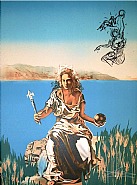 Salvador Dalí - Coronation of Gala/The Empress (from Visions Surrealiste Suite of 4) (Prints and Multiples) h: 29.8 x w: 21.4 in / h: 75.7 x w: 54.4 cm