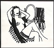 Tom Wesselmann - Nude and Mirror (Prints and Multiples) h: 58 x w: 66 in / h: 147.3 x w: 167.6 cm