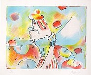 Peter Max - Composition Red & Green (Prints and Multiples) h: 21.5 x w: 26 in / h: 54.6 x w: 66 cm