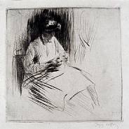 Jacques Villon - La Couseuse (The Seamstress) (Prints and Multiples)