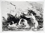 Camille Pissarro - Baigneuses a L'Ombre des Berges Boisees (Women Bathing in the Shade of Wooded Banks) (Prints and Multiples)
