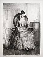 George Wesley Bellows - Lady with a Fan (or, Emma in a Chair) (Prints and Multiples)