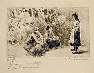 Camille Pissarro - Enfants Causant (Children Talking) (Prints and Multiples)