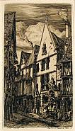 Charles Meryon - Le Rue des Toiles a Bourges (Prints and Multiples)