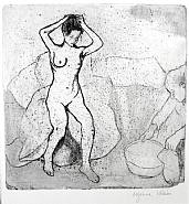 Suzanne Valadon - Catherine Prepare le Tub et Lois Nue se Coiiffre (Prints and Multiples)