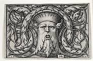Hans Sebald Beham - Panel with a Mascaron (Prints and Multiples) h: 1.9 x w: 3.1 in / h: 4.8 x w: 7.9 cm