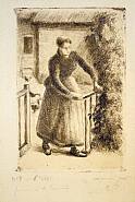 Camille Pissarro - Femme a la Barriere (Woman at the Gate) (Prints and Multiples)