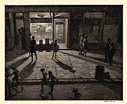 Martin Lewis - Spring Night, Greenwich Village (Prints and Multiples)