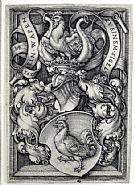 Hans Sebald Beham - Coat of Arms with a Cock (Prints and Multiples)