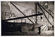 Martin Lewis - Derricks at Night (Prints and Multiples)