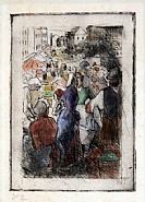 Camille Pissarro - Marche de Gisors (Rue Cappeville) (Prints and Multiples)