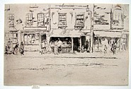 James Abbott McNeill Whistler - Fish Shop, Chelsea (Prints and Multiples) h: 5.4 x w: 8.5 in / h: 13.7 x w: 21.6 cm