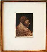 Edward Sheriff Curtis - Portrait of a Woman (from album of West Coast Canadian Indians) (Photographs) h: 7.5 x w: 4.5 in / h: 19 x w: 11.4 cm
