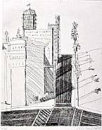 Wayne Thiebaud - Hotel Corner (Prints and Multiples) h: 19.5 x w: 15.8 in / h: 49.5 x w: 40.1 cm