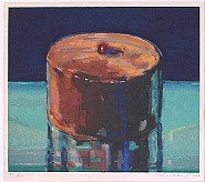 Wayne Thiebaud - Dark Cake (Prints and Multiples) h: 15 x w: 17.5 in / h: 38.1 x w: 44.4 cm