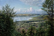 Peder Mork Mönsted - View over Juul Lake (Paintings) h: 37.8 x w: 53.5 in / h: 96 x w: 135.9 cm