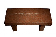 Jenny Holzer - Survival: You are caught thinking about killing anyone you want (Sculptures) h: 17 x w: 42 x d: 18 in / h: 43.2 x w: 106.7 x d: 45.7 cm
