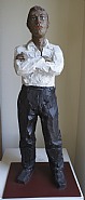 Stephan Balkenhol - Man in White Shirt with Arms Crossed, 2012