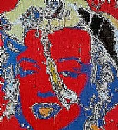 Mimmo Rotella - Omaggio a Andy Warhol (Prints and Multiples) h: 86.5 x w: 70 cm / h: 34.1 x w: 27.6 in