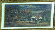 Giorgio de Chirico - Cavalli presso un lago (Paintings) h: 40 x w: 50 cm / h: 15.7 x w: 19.7 in