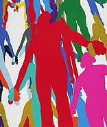 Jonathan Borofsky - Human Structures #1 (Prints and Multiples) h: 60 x w: 51 in / h: 152.4 x w: 129.5 cm