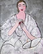 Grace Hartigan - Greuze’s Woman in White (Paintings) h: 60 x w: 48 in / h: 152.4 x w: 121.9 cm