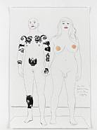 Marc Quinn - Buck & Allanah (Works on Paper (Drawings, Watercolors etc.)) h: 152.4 x w: 101.6 cm / h: 60 x w: 40 in