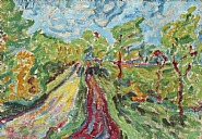 Weg durch Büsche