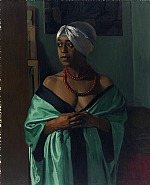 Félix Edouard Vallotton - Aïcha (Paintings) h: 100 x w: 81 cm / h: 39.4 x w: 31.9 in