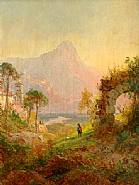Jasper Francis Cropsey - Villa d'Este, Tivoli (Paintings) h: 10.1 x w: 8 in / h: 25.7 x w: 20.3 cm