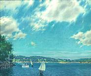 Edward Dufner - Sailing, Midsummer (Paintings) h: 25 x w: 30 in / h: 63.5 x w: 76.2 cm