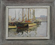 Anthony Thieme - In Harbor (Paintings) h: 11.5 x w: 16 in / h: 29.2 x w: 40.6 cm