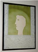 Rufino Tamayo - Cabeza en la ventana (Works on Paper (Drawings, Watercolors etc.)) h: 30 x w: 22 in / h: 76.2 x w: 55.9 cm