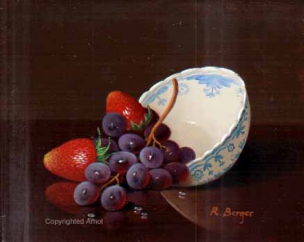  Rath Berger, Strawberries and Grapes in Delft Bowl