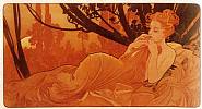 Alphonse Mucha - Dusk (Prints and Multiples) h: 22 x w: 38 in / h: 55.9 x w: 96.5 cm