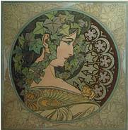 Alphonse Mucha - Ivy (Prints and Multiples) h: 15.5 x w: 15.5 in / h: 39.4 x w: 39.4 cm