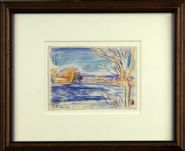 Oscar Florianus Bluemner - East Patterson, W II A Feb 1 - 12 (Works on Paper (Drawings, Watercolors etc.)) h: 5.2 x w: 7.2 in / h: 13.2 x w: 18.3 cm