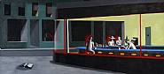Mark Kostabi - Greenwich Avenue (Paintings) h: 90 x w: 204 in / h: 228.6 x w: 518.2 cm