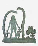 Kiki Smith - Teaching Snakes with Woman (Sculptures) h: 248.9 x w: 232.4 cm / h: 98 x w: 91.5 in