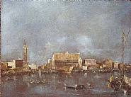Francesco Guardi - The Palazzo Ducale Viewed from the Sea (Paintings) h: 54.7 x w: 72 cm / h: 21.5 x w: 28.3 in