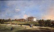 Francesco Guardi - View of the Villa Loredan at Paese (Paintings)