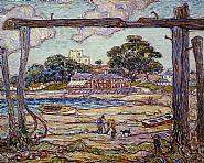 Reynolds Beal - The Red Inn, Provincetown (Paintings) h: 29 x w: 36 in / h: 73.7 x w: 91.4 cm